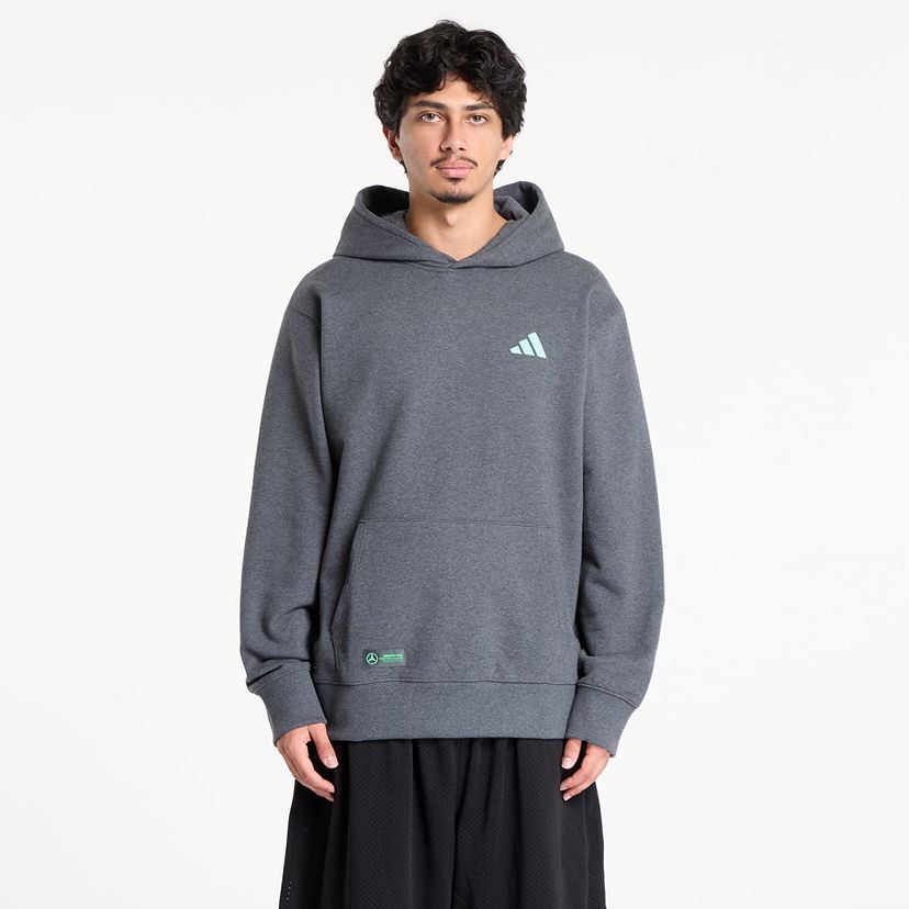 Mikina adidas Performance Mercedes-AMG Petronas Formula One Team Premium Hoodie Šedá | JX8778