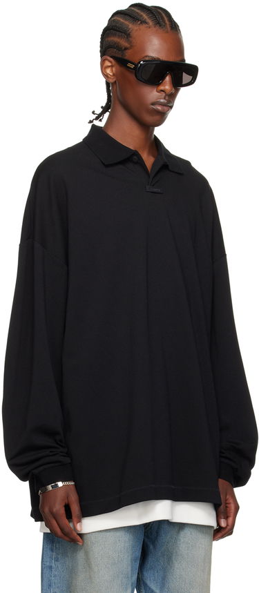 Polo tričko Fear of God Logo Patch Long Sleeve Polo Čierna | 125BT244320F, 1