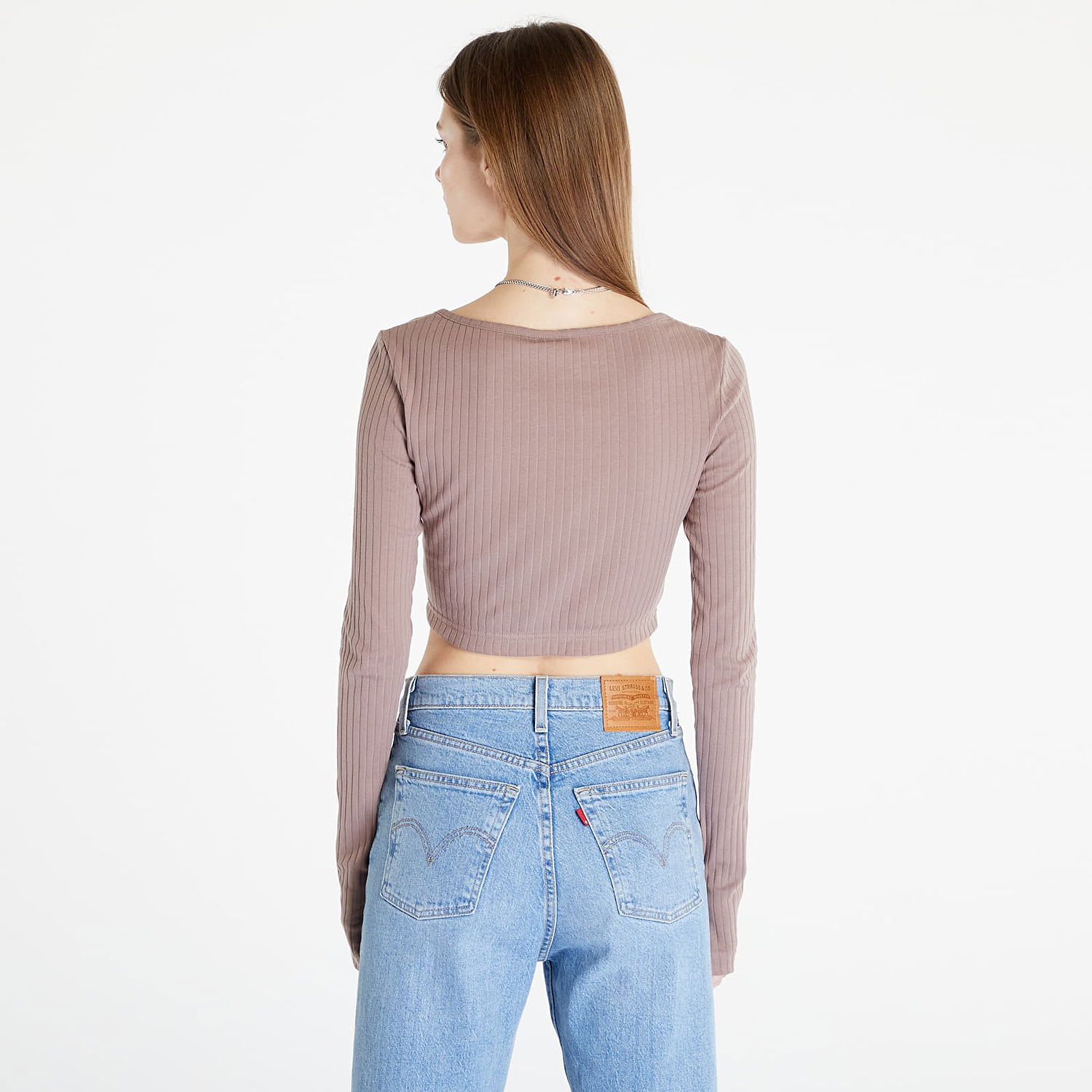 Crop Top Reebok Classics Long Sleeve Shirt Béžová | HS0380, 1