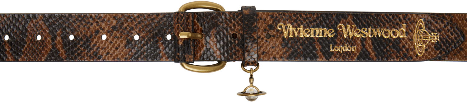 Opasok Vivienne Westwood Wide Alex Charm Belt Hnedá | 8201007JU-L007Y-, 0