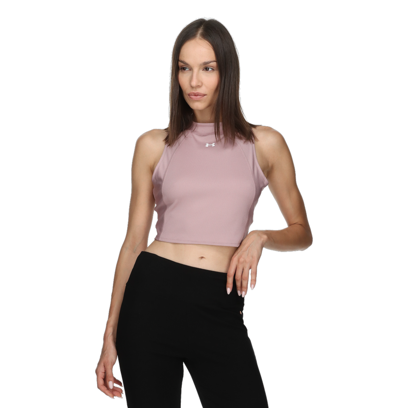 Crop Top Under Armour HG Ribbed Crop Tank Ružová | 6003985-673