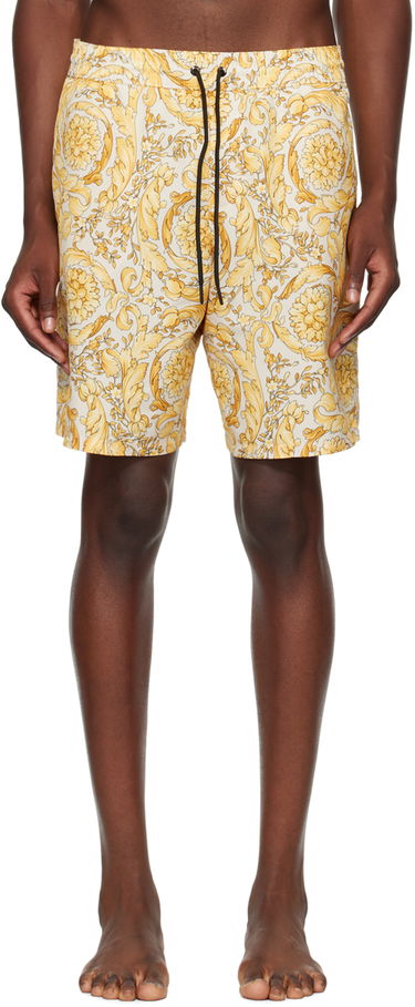 Plavky Versace Barocco Swim Shorts Biela | ABU05021_1A11356, 0