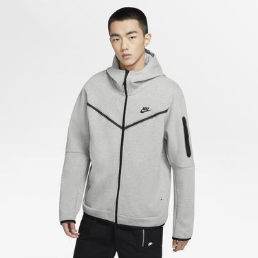 Mikina Nike Tech Fleece Full-Zip Hoodie Šedá | CU4489-063, 4
