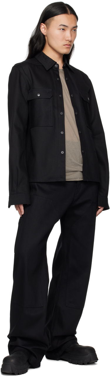 Košeľa Rick Owens DRKSHDW Hollywood Cropped Denim Shirt Čierna | DL01E6299 BLKJP, 3