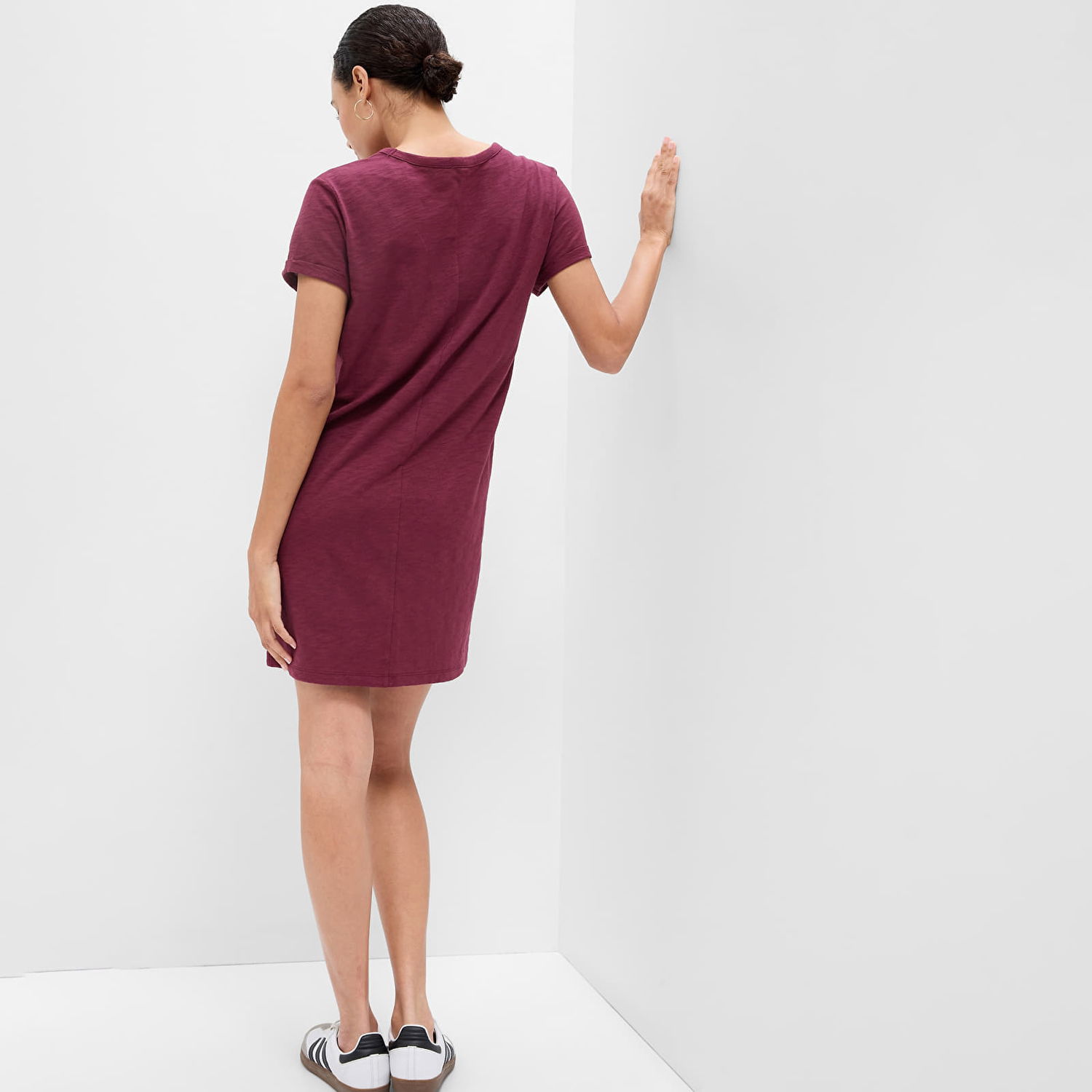 Šaty GAP GAP Shortsleeve Logo Dress Vínová | 756553-00, 1