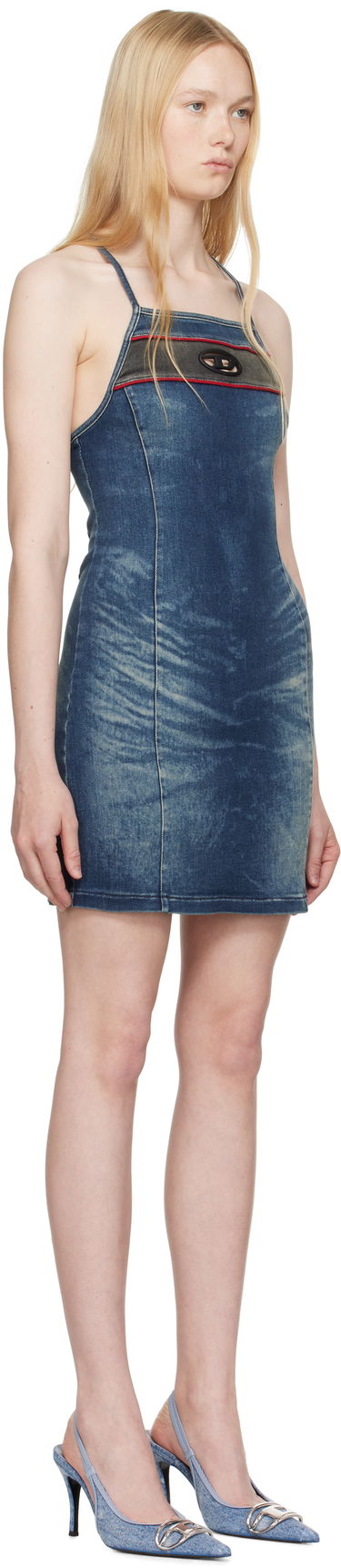 Šaty Diesel Diesel Denim Mini Dress Modrá | A17351 0ABCZ, 1