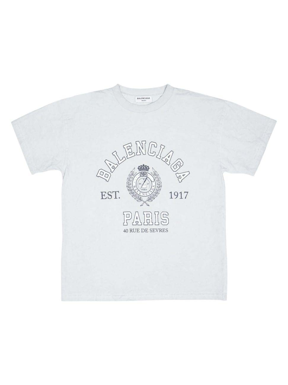 Tričko Balenciaga College 1917 T-Shirt Biela | 612965TMV989012, 0