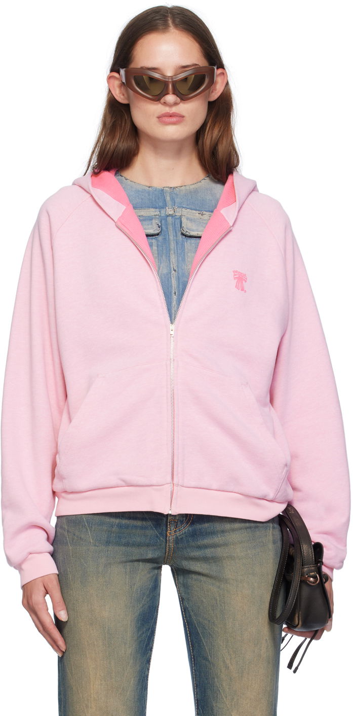 Mikina Acne Studios Pink Bow Logo Hoodie Ružová | CI0166-