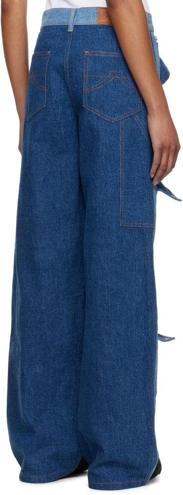 Džínsy KENZO Kenzo Paris Multipocket Cargo Jeans Modrá | FF52DP2306B4, 2