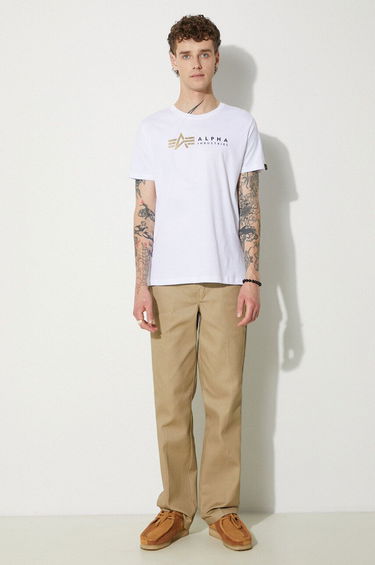 Tričko Alpha Industries T-Shirt 118502FP Biela | 118502FP.09, 1