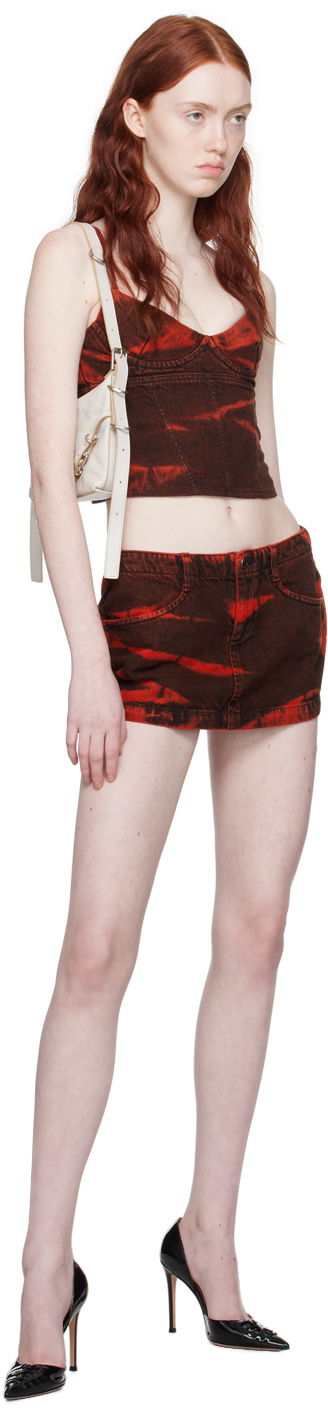 Sukňa Miaou Miaou Kiko Denim Tank Top Červená | 7075RWDRED, 3