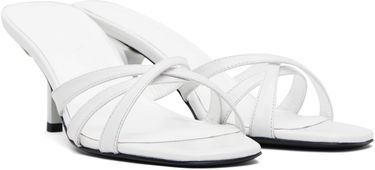 Starostlivosť o obuv BY FAR BY FAR Julie Creased Calf Leather Heeled Sandals Biela | MWFHO020CL034WH025PL, 3