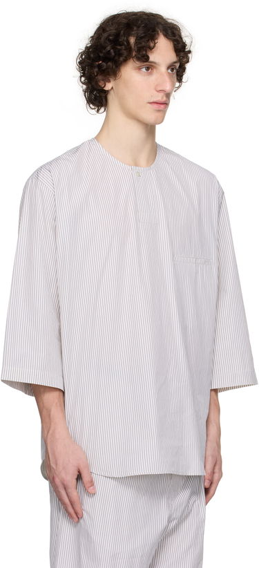 Tričko LEMAIRE Lemaire Short Sleeve Henley Biela | TO1326 LF1409, 1