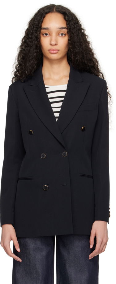 Bunda A.P.C. A.P.C. Anastasia Barbieri Edition Double-Breasted Blazer Navy | COHEY-F03226, 0