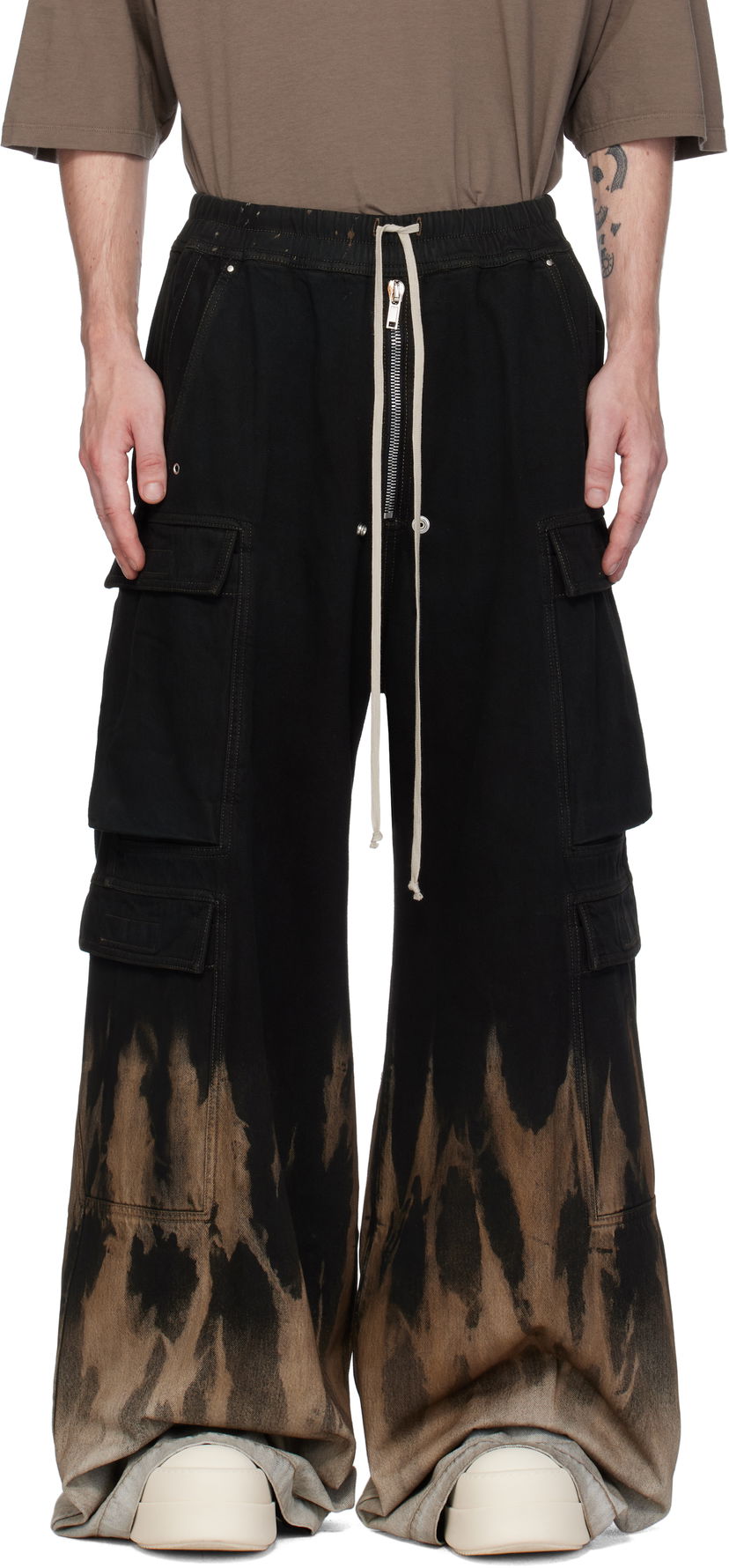 Cargo nohavice Rick Owens Jumbo Belas Cargo Pants Čierna | DU02D2398 BSUN