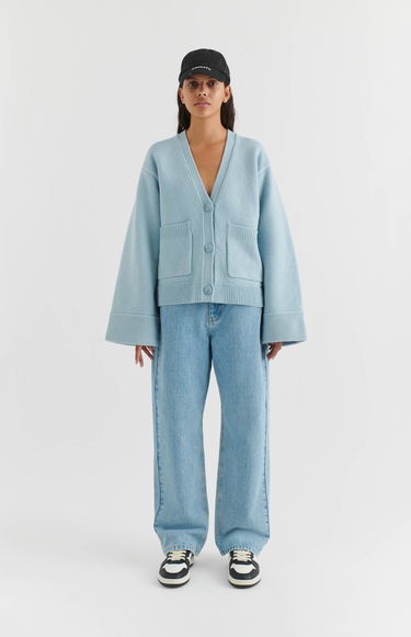 Sveter AXEL ARIGATO Memory Relaxed Cardigan Modrá | A0443008, 4