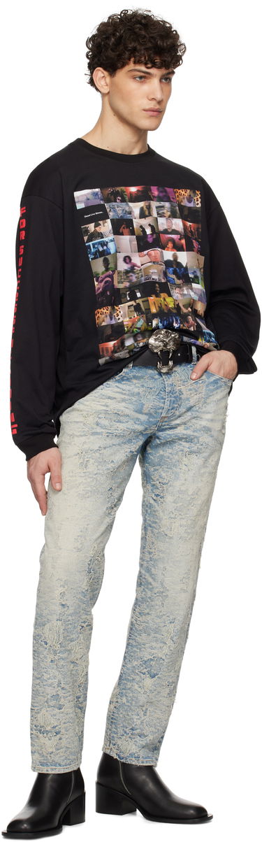 Tričko Diesel Photo Collage Long Sleeve T-Shirt Čierna | A16491-0AKAK-9XX, 3
