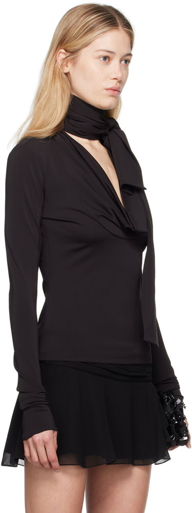 Sukňa Blumarine Blumarine Cowl Neck Long Sleeve Top Čierna | A422C286A, 1
