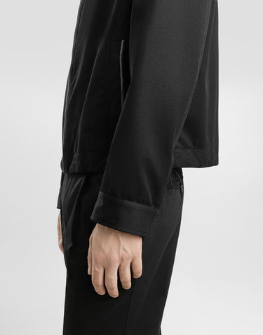 Bunda Dolce & Gabbana Dolce & Gabbana High Neck Leather and Technical Fabric Jacket Čierna | G9BLWTHUMTUN0000, 3
