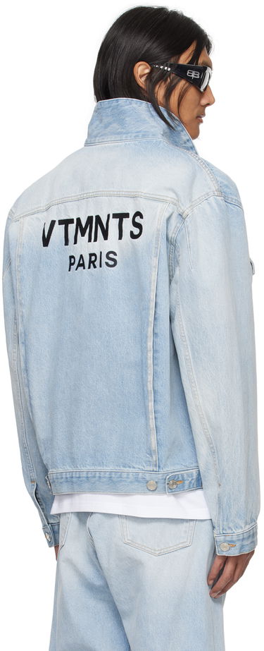 Bunda VETEMENTS VTMNTS Embroidered Denim Jacket Modrá | VL20JA560L, 2