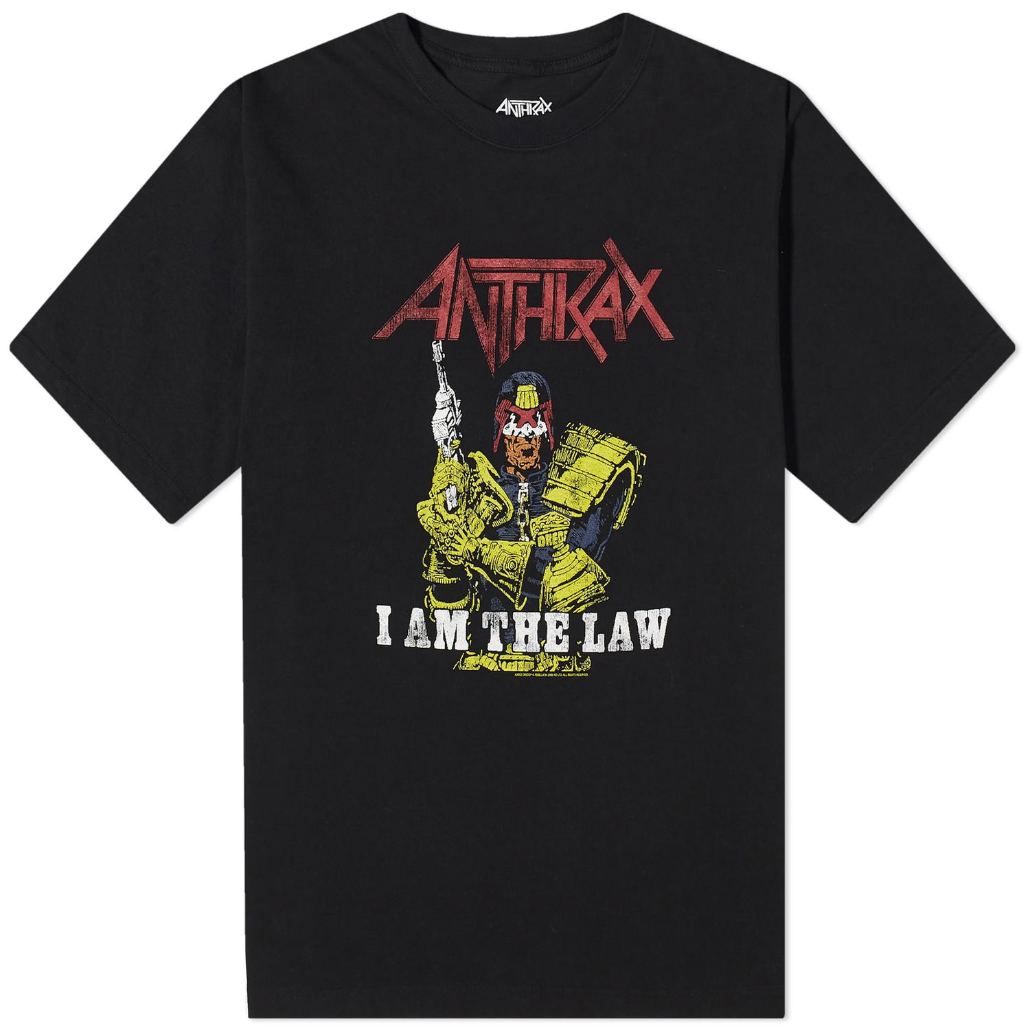 Tričko Neighborhood Anthrax I am the Law T-Shirt Čierna | 232PCNH-ST03S-BLK, 0