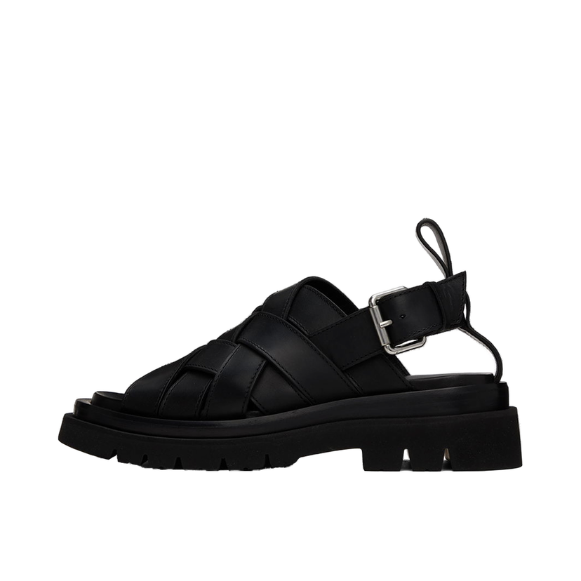 Tenisky a topánky Bottega Veneta Lug Sandals "Black" Čierna | 755129 VBS50