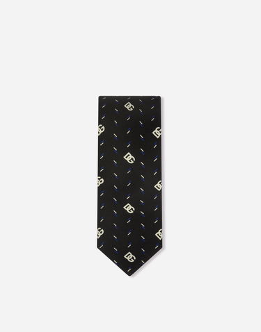 Doplnky Dolce & Gabbana Dolce & Gabbana Logo Pattern Tie Čierna | GT149EG0WPUX0800, 1