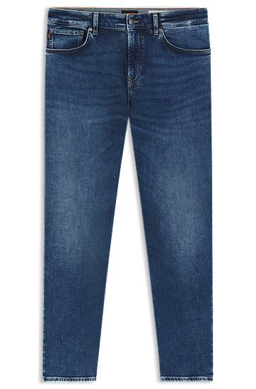 Džínsy BOSS Maine Regular-Fit Super-Stretch Jeans Modrá | 50544633, 0