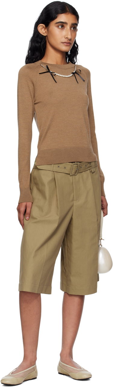 Šortky Simone Rocha Simone Rocha Wide Leg Multi Belt Loop Shorts Béžová | 4160 1267, 3