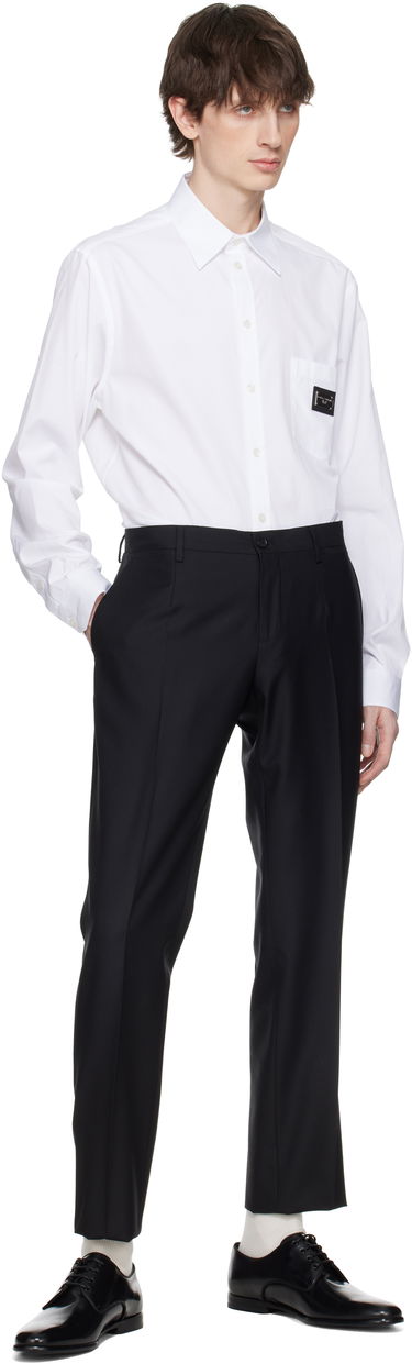 Košeľa Dolce & Gabbana Black Martini-Fit Shirt Čierna | G5JG4TFU5U8, 3