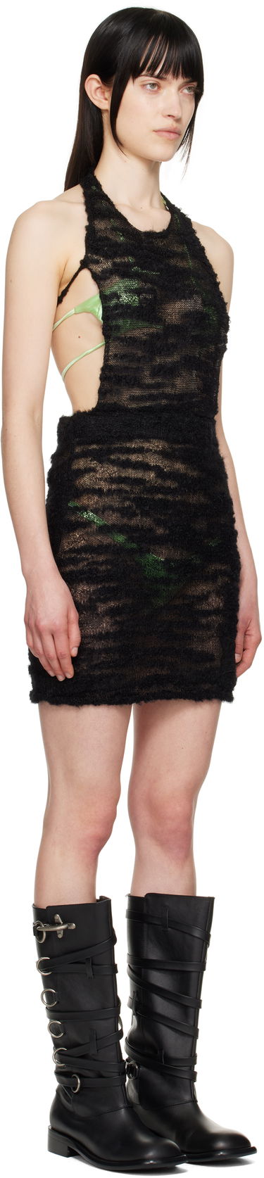 Šaty Andersson Bell Andersson Bell Cloud Halter Knit Minidress Čierna | atb1262w, 1