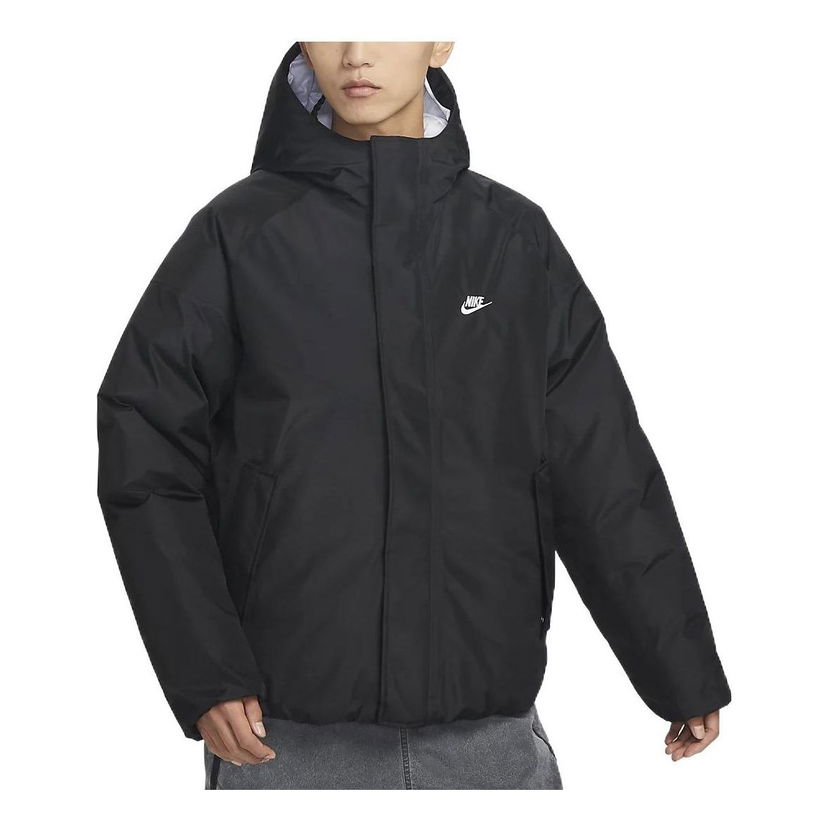 Prešívaná bunda Nike Repel Synthetic-Fill Hooded Jacket Čierna | DQ4933-010