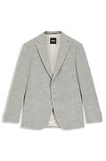 Regular-fit blazer in a patterned stretch-cotton blend