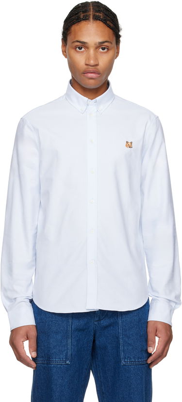 Košeľa MAISON KITSUNÉ Mini Fox Head Classic Shirt Modrá | MM00413WC5012, 0