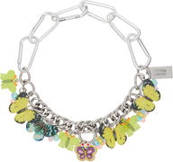 Chopova Lowena Kaleidoscope Carabiner Chain Butterfly Charm Necklace