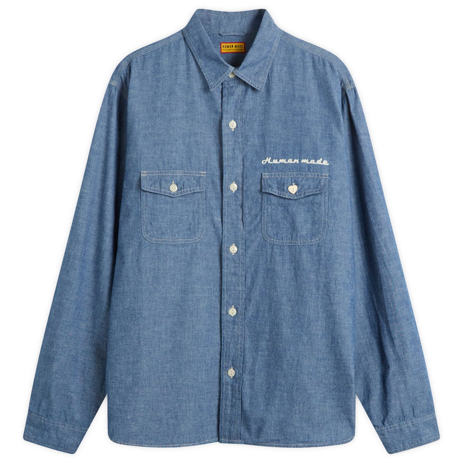 Košeľa Human Made Chambray Shirt Modrá | HM30SH003-BLU, 1