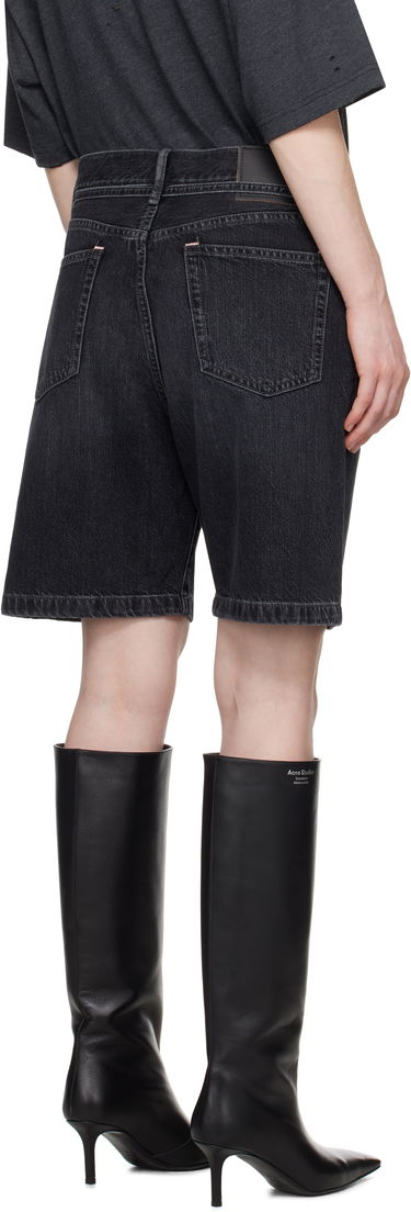 Šortky Acne Studios Cinch Denim Shorts Čierna | CE0048-, 2