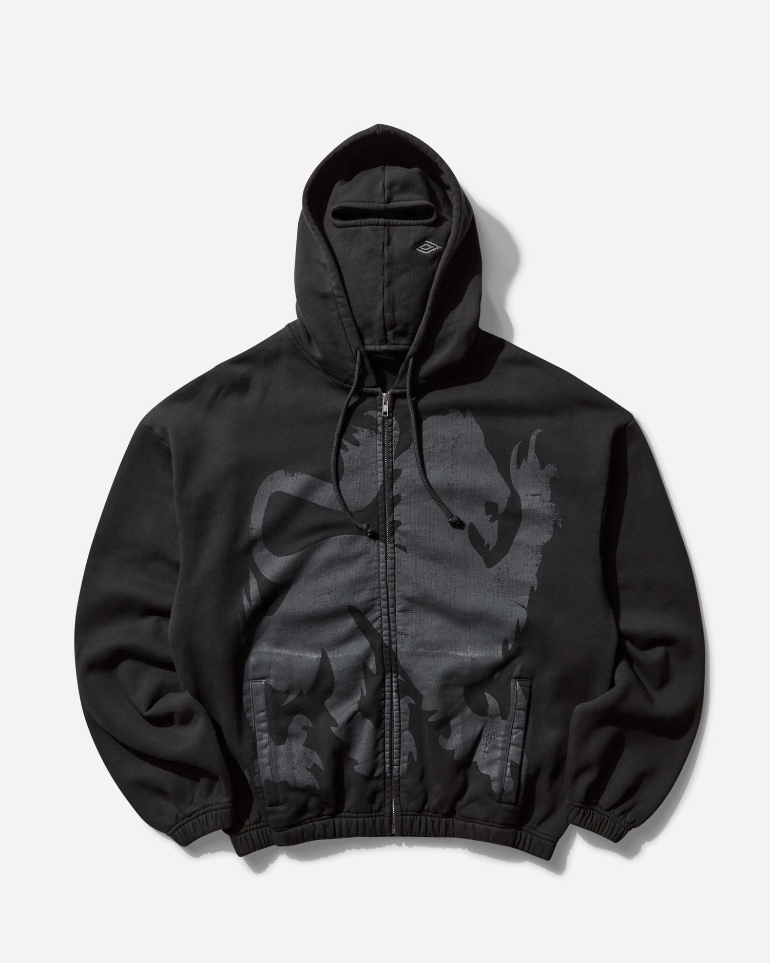 Mikina Umbro Heraldic Zip-Up Masked Hoodie Čierna | UBMW0281FA179 BLK0020, 0