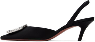 Tenisky a topánky Amina Muaddi Amina Muaddi Camelia 60 Slingback Heels Čierna | CAMELIA SLING SLANTED SATIN, 2