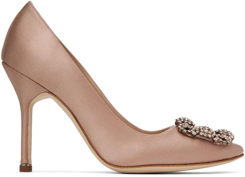Šperky Manolo Blahnik Manolo Blahnik Hangisi Satin Pumps Ružová | 9XX-0669