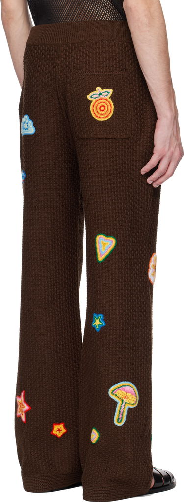 Tepláky Casablanca Casablanca Motif Crochet Sweatpants Hnedá | MS25-KW-915-01, 2