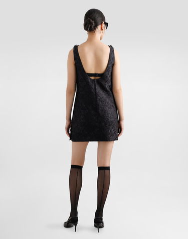 Šaty Dolce & Gabbana Dolce & Gabbana Floral Quilted Jacquard Sack Dress Čierna | F6TMLTGDCSSN0000, 2