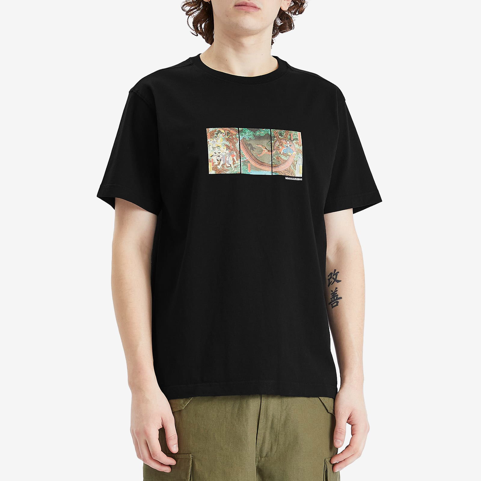 Maharishi Snake Triptych Graphic Tee, Size Large