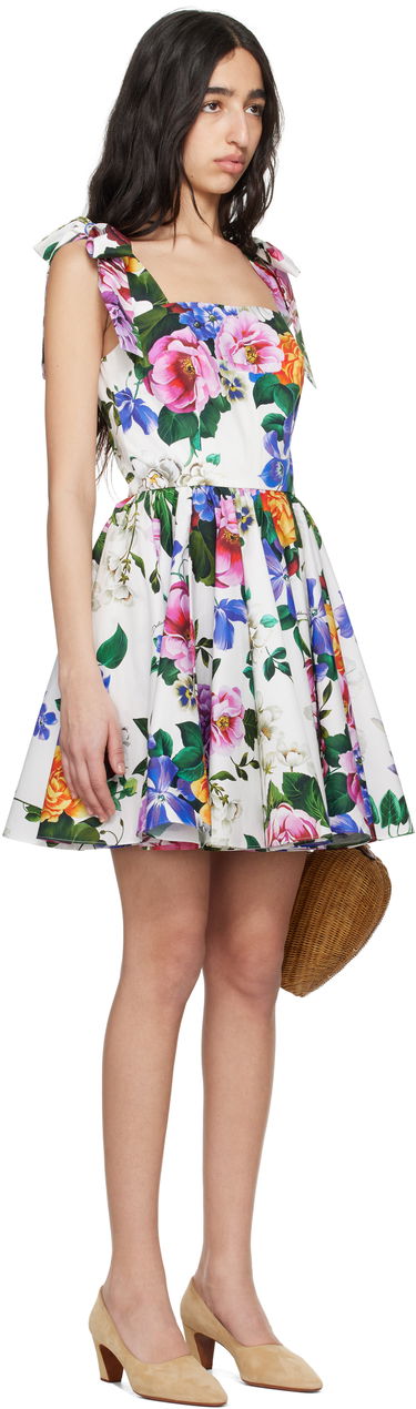 Šaty Dolce & Gabbana Dolce&Gabbana Rose-Print Corset Mini Dress Biela | F6ZT2T HS5S6, 1