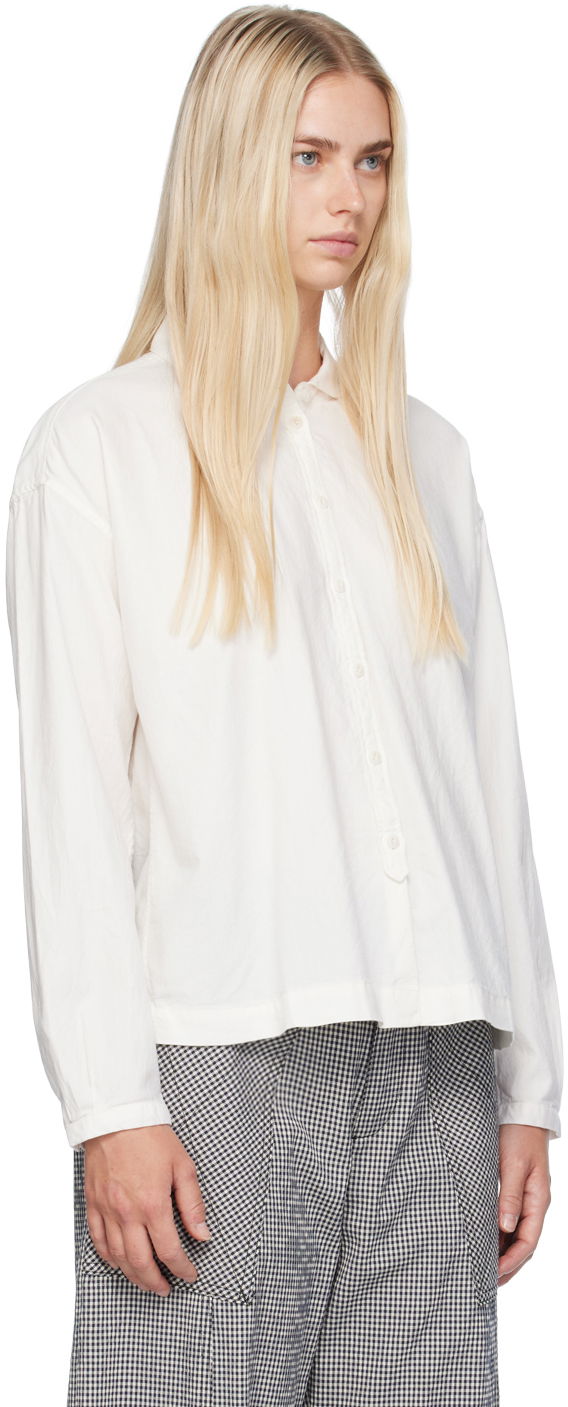 Košeľa YMC Marianne Cropped Button-Up Shirt Biela | Q2AZB, 1