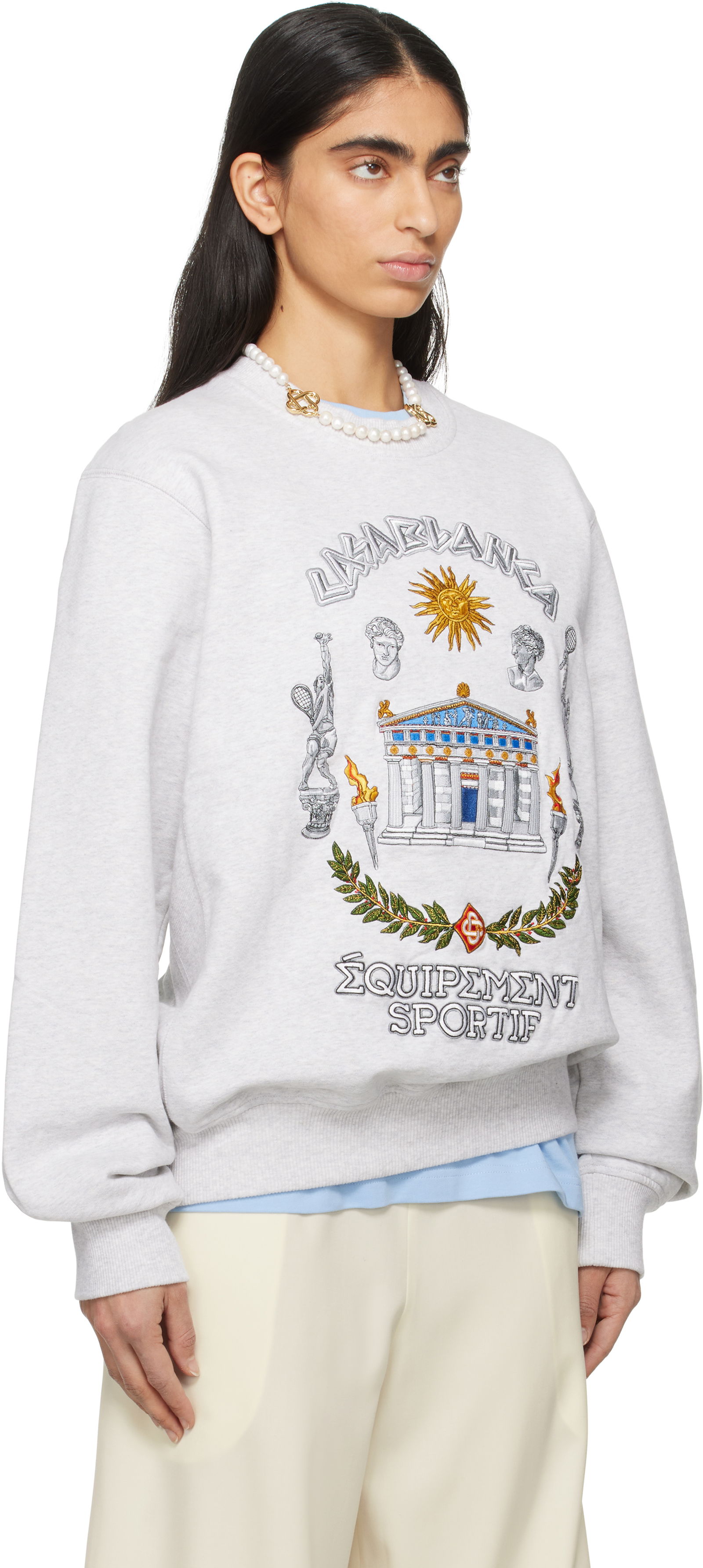 'Le Temple Du Sport' Print Sweatshirt