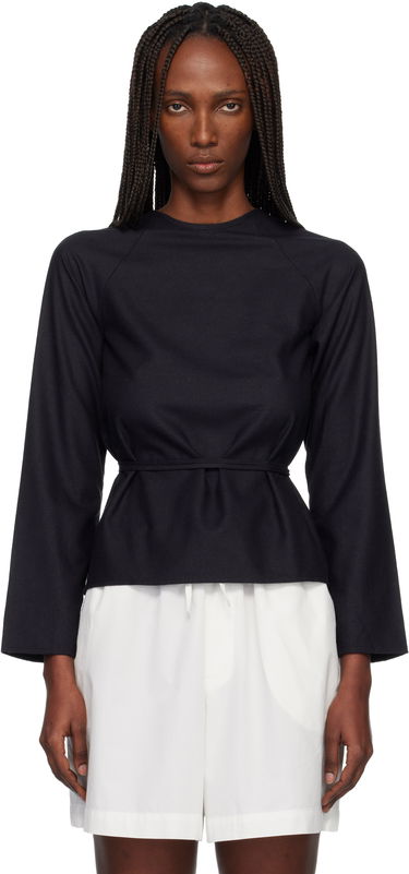 Košeľa Baserange Long Sleeve High Neck Apron Blouse Čierna | TSLSA-WS-WI25, 0