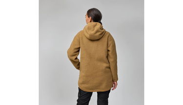 Bunda FJÄLLRÄVEN Vardag Pile Fleece Long Hooded Jacket Hnedá | F14600256-232, 4
