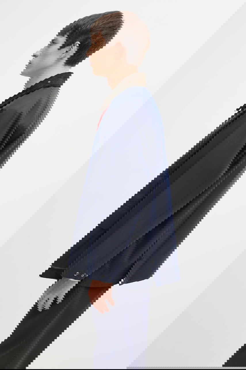 Bunda Barbour Barbour x Paul Smith OS Bedale Wax Transitional Jacket with Corduroy Collar Navy | MWX2515NY94, 1