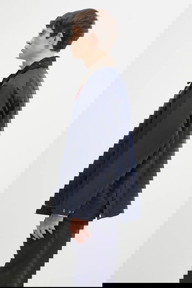 Bunda Barbour Barbour x Paul Smith OS Bedale Wax Transitional Jacket with Corduroy Collar Navy | MWX2515NY94, 1